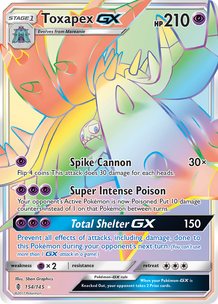 Toxapex GX (154/145) [Sun & Moon: Guardians Rising] | Exor Games Truro