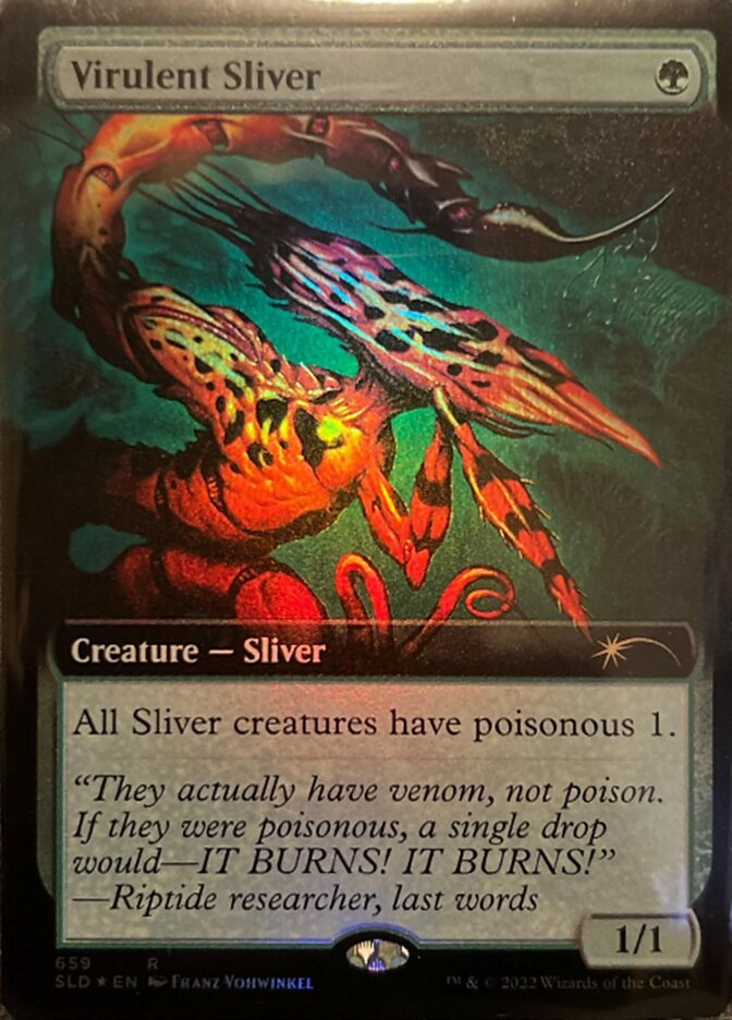 Virulent Sliver (Extended Art) [Secret Lair Drop Promos] | Exor Games Truro