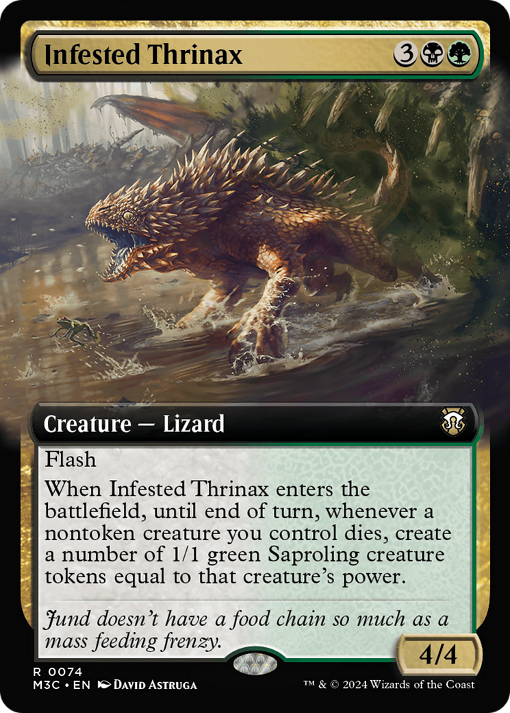 Infested Thrinax (Extended Art) [Modern Horizons 3 Commander] | Exor Games Truro