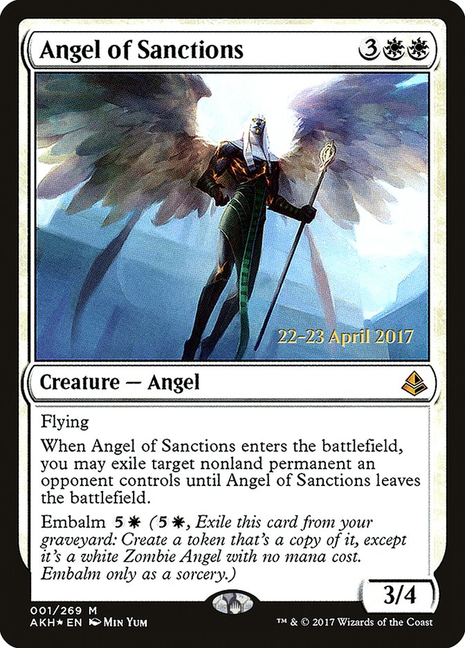 Angel of Sanctions [Amonkhet Prerelease Promos] | Exor Games Truro