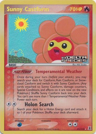 Sunny Castform (31/113) (Stamped) [EX: Delta Species] | Exor Games Truro