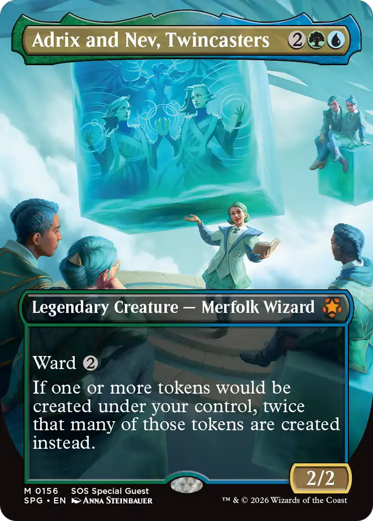 Adrix and Nev, Twincasters (Borderless) [Secrets of Strixhaven Special Guests] | Exor Games Truro