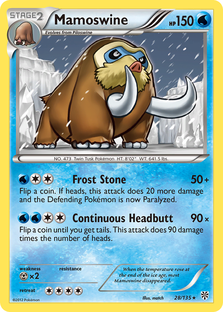 Mamoswine (28/135) [Black & White: Plasma Storm] | Exor Games Truro