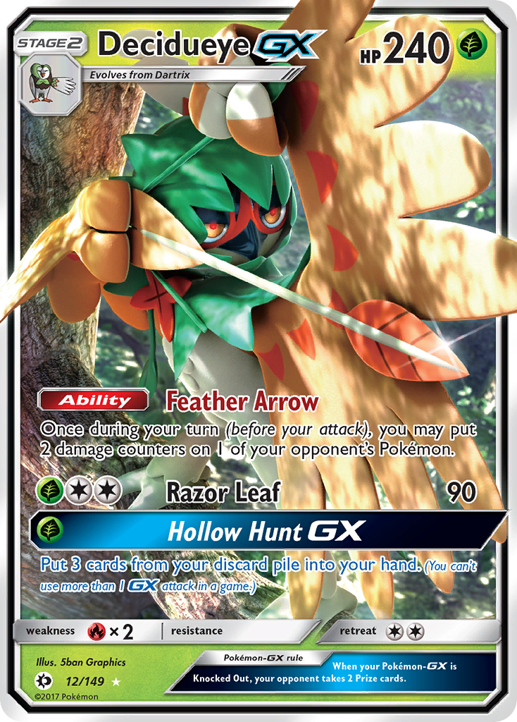 Decidueye GX (12/149) [Sun & Moon: Base Set] | Exor Games Truro