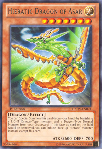 Hieratic Dragon of Asar [GAOV-EN024] Rare | Exor Games Truro
