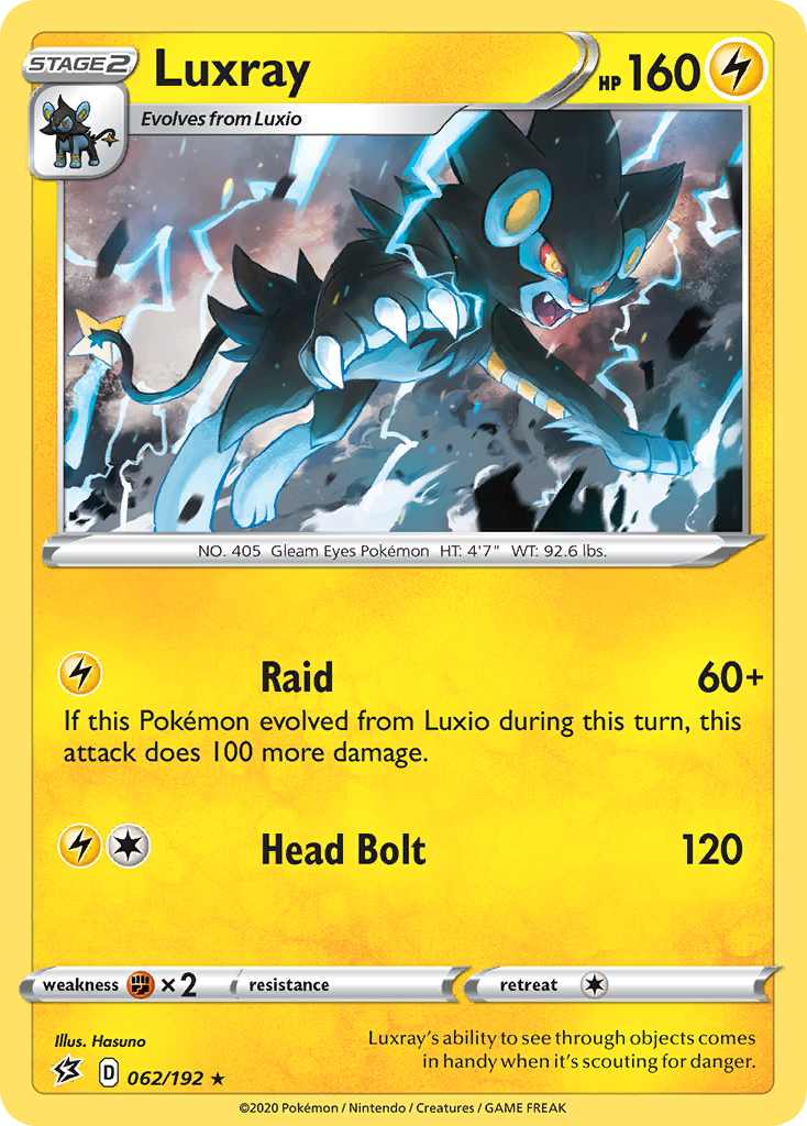 Luxray (062/192) [Sword & Shield: Rebel Clash] | Exor Games Truro