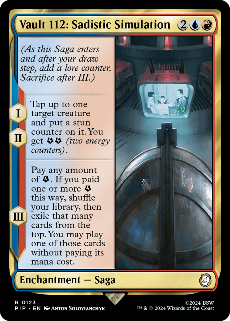Vault 112: Sadistic Simulation (Surge Foil) [Fallout] | Exor Games Truro