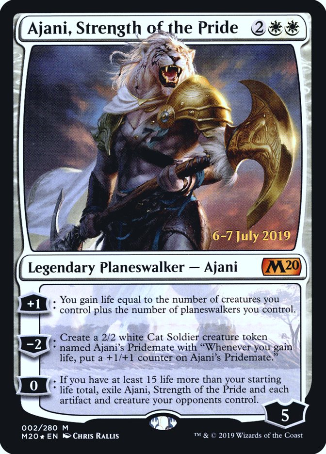 Ajani, Strength of the Pride [Core Set 2020 Prerelease Promos] | Exor Games Truro