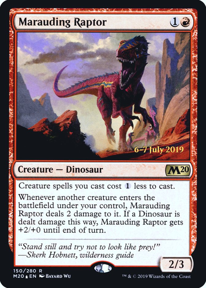 Marauding Raptor [Core Set 2020 Prerelease Promos] | Exor Games Truro