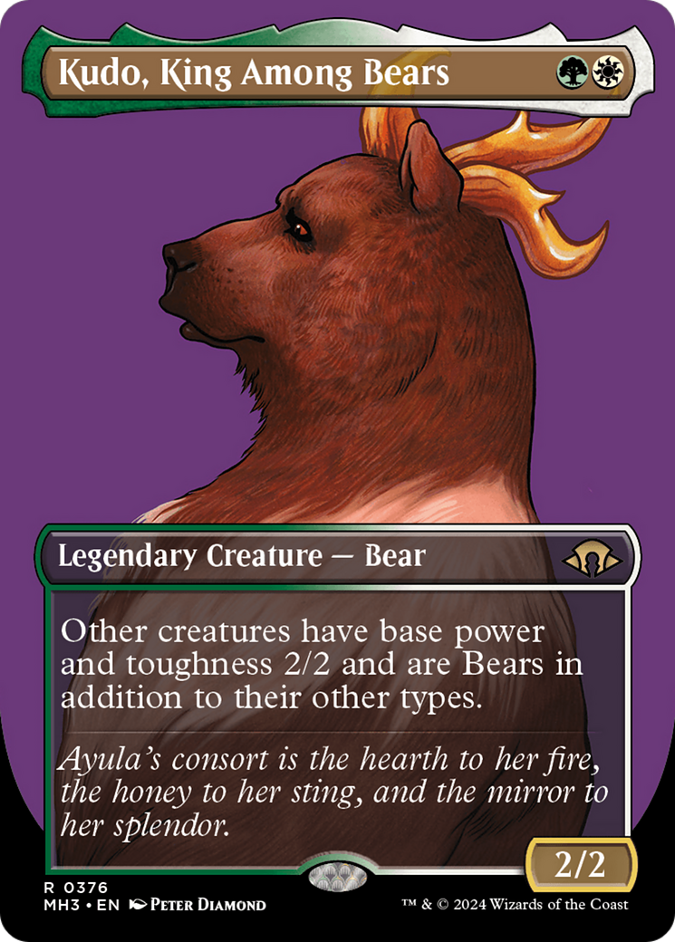 Kudo, King Among Bears (Borderless) [Modern Horizons 3] | Exor Games Truro