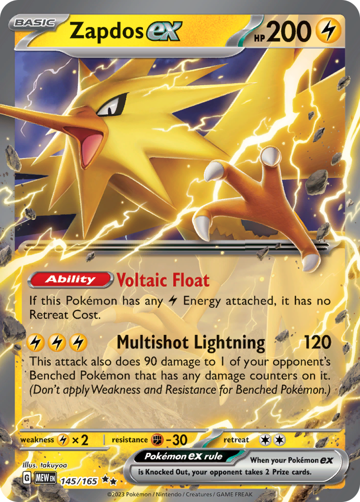 Zapdos ex (145/165) [Scarlet & Violet: 151] | Exor Games Truro