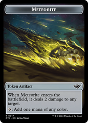 Mercenary // Meteorite Double-Sided Token [Outlaws of Thunder Junction Tokens] | Exor Games Truro
