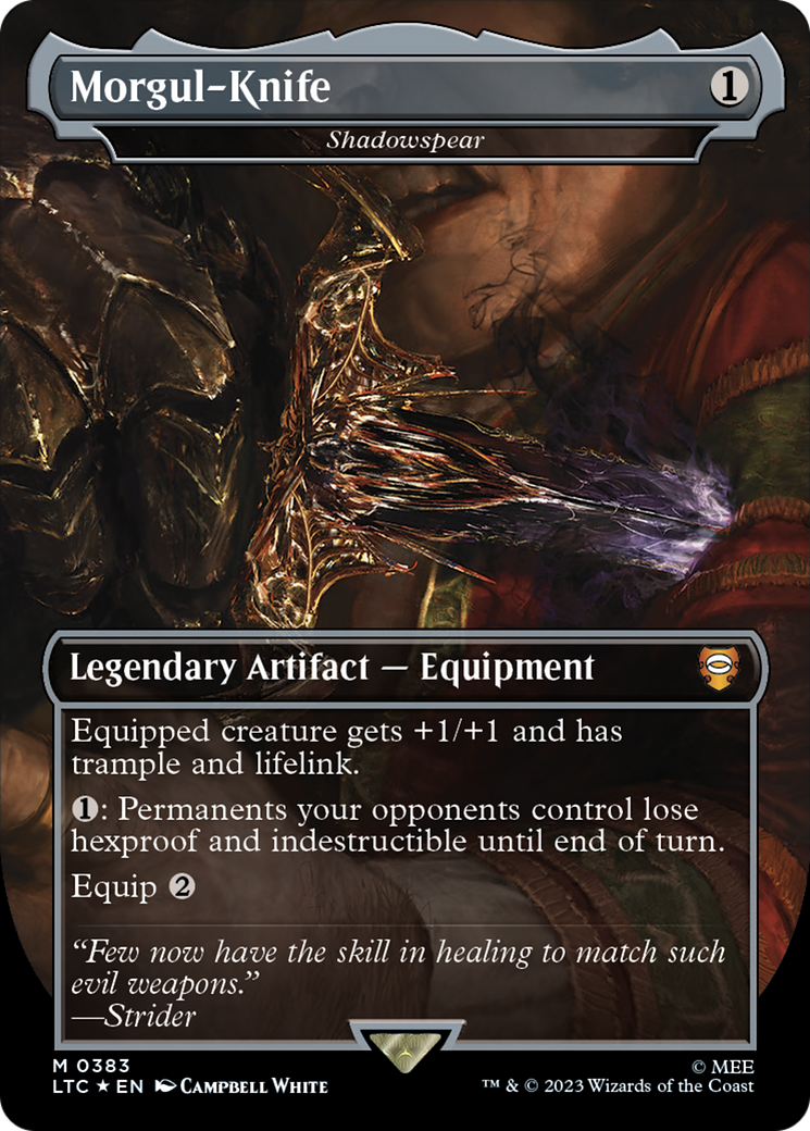 Morgul-Knife - Shadowspear (Surge Foil) [The Lord of the Rings: Tales of Middle-Earth Commander] | Exor Games Truro