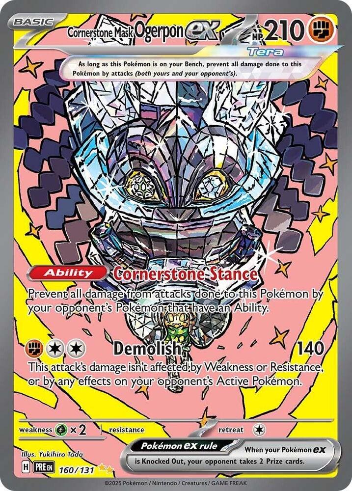 Cornerstone Mask Ogerpon ex (160/131) [Scarlet & Violet: Prismatic Evolutions] | Exor Games Truro