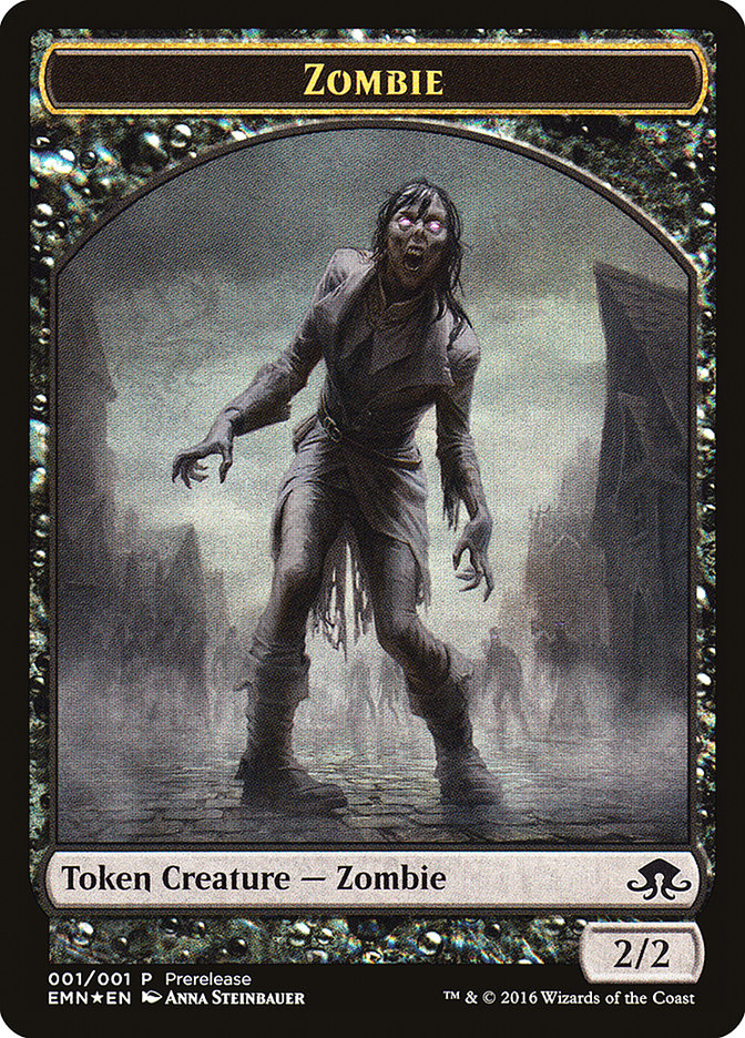 Zombie // Zombie Double-Sided Token [Eldritch Moon Prerelease Promos] | Exor Games Truro