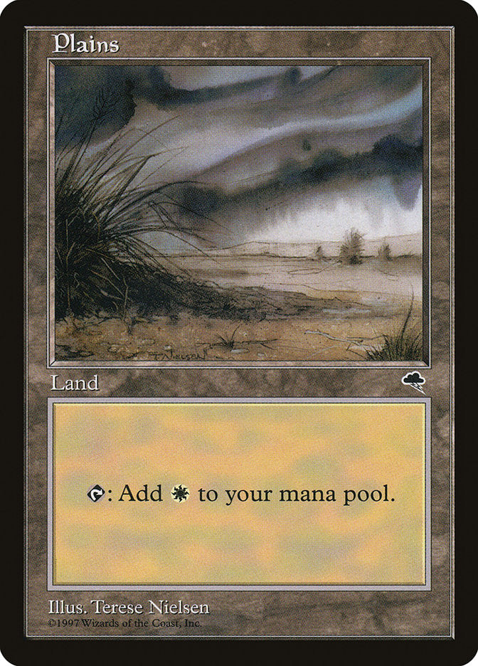 Plains (Signature on Center Left) [Tempest] | Exor Games Truro