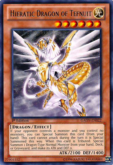 Hieratic Dragon of Tefnuit [GAOV-EN022] Rare | Exor Games Truro