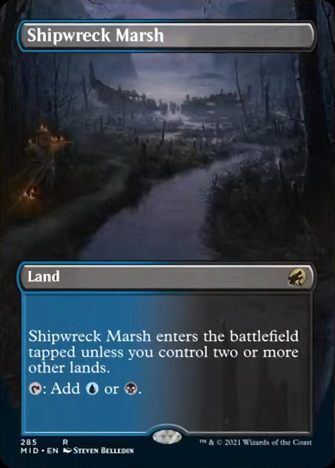 Shipwreck Marsh (Borderless Alternate Art) [Innistrad: Midnight Hunt] | Exor Games Truro
