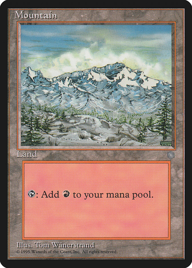 Mountain (Trees Visible / Signature on Right) [Ice Age] | Exor Games Truro