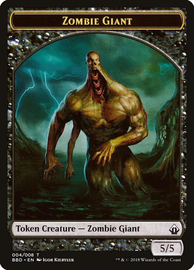 Zombie Giant Token [Battlebond Tokens] | Exor Games Truro