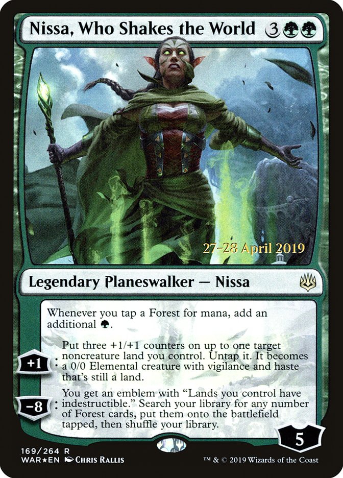 Nissa, Who Shakes the World [War of the Spark Prerelease Promos] | Exor Games Truro