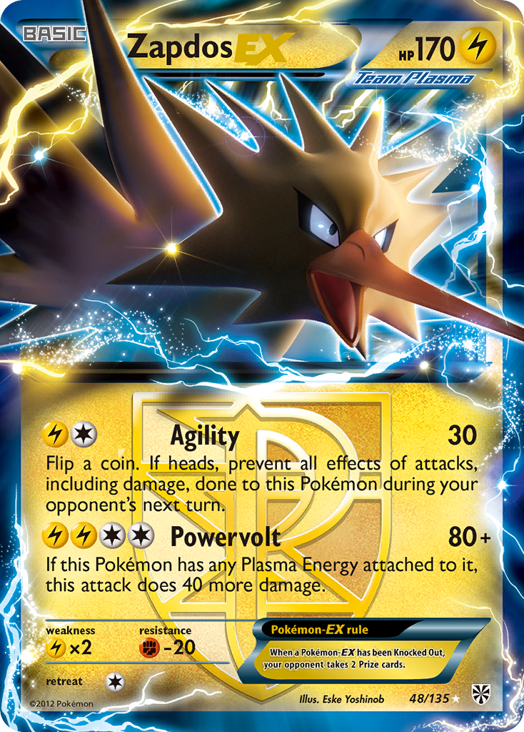 Zapdos EX (48/135) [Black & White: Plasma Storm] | Exor Games Truro