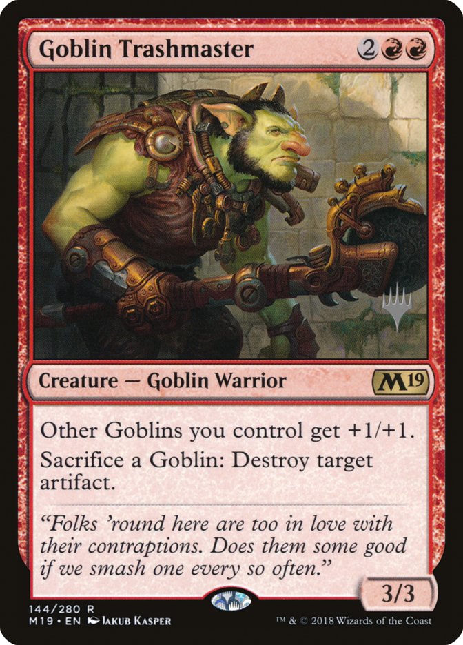 Goblin Trashmaster (Promo Pack) [Core Set 2019 Promos] | Exor Games Truro