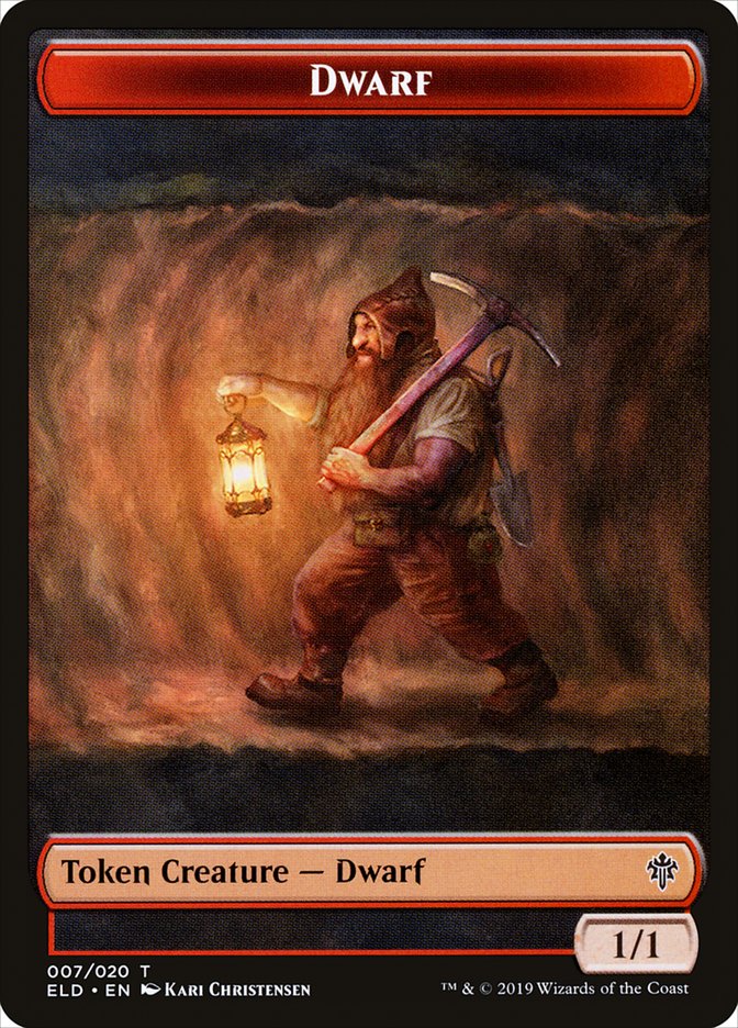 Dwarf Token [Throne of Eldraine Tokens] | Exor Games Truro