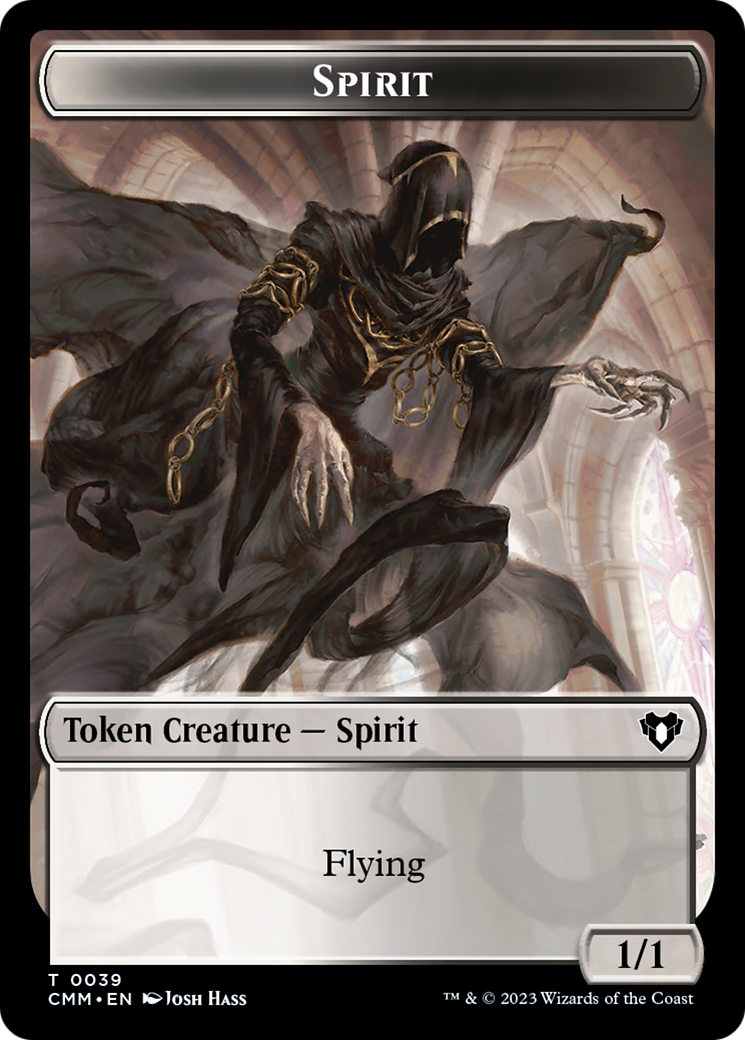 Spirit (0039) // Knight Double-Sided Token [Commander Masters Tokens] | Exor Games Truro