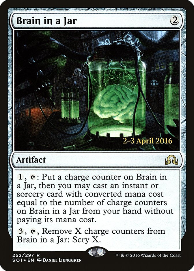 Brain in a Jar [Shadows over Innistrad Prerelease Promos] | Exor Games Truro