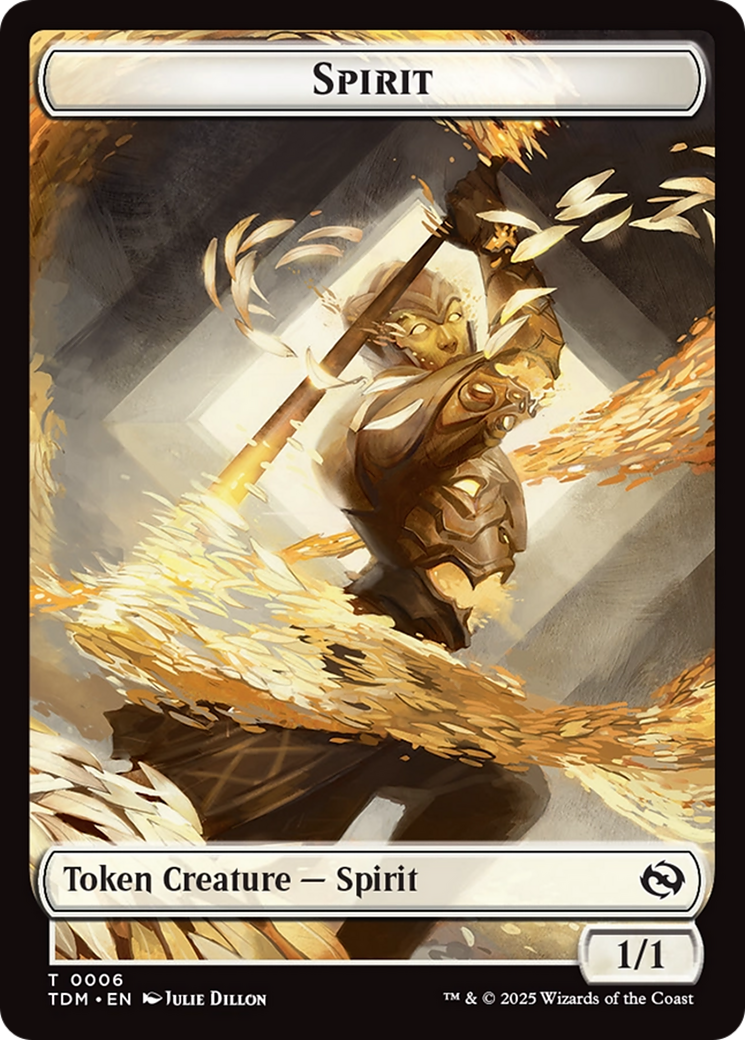 Spirit (0006) // Spirit (0007) Double-Sided Token [Tarkir: Dragonstorm Tokens] | Exor Games Truro