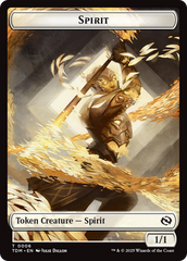 Spirit (0006) // Spirit (0007) Double-Sided Token [Tarkir: Dragonstorm Tokens] | Exor Games Truro