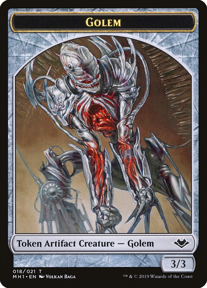 Shapeshifter (001) // Golem (018) Double-Sided Token [Modern Horizons Tokens] | Exor Games Truro