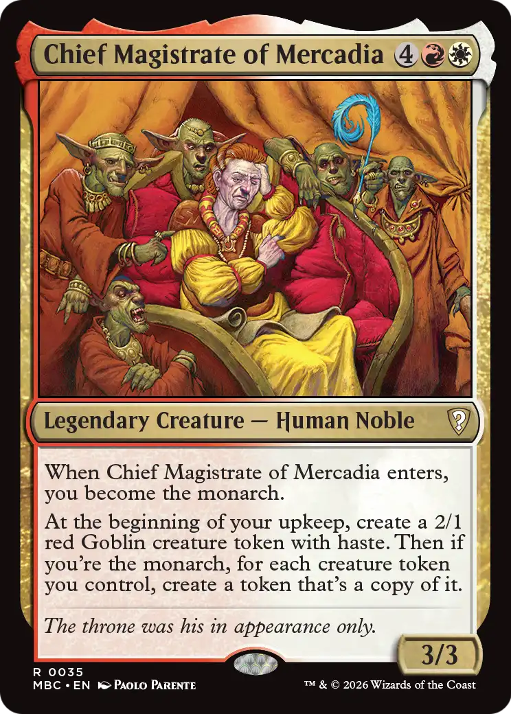 Chief Magistrate of Mercadia [Mystery Booster: Commander Edition] | Exor Games Truro