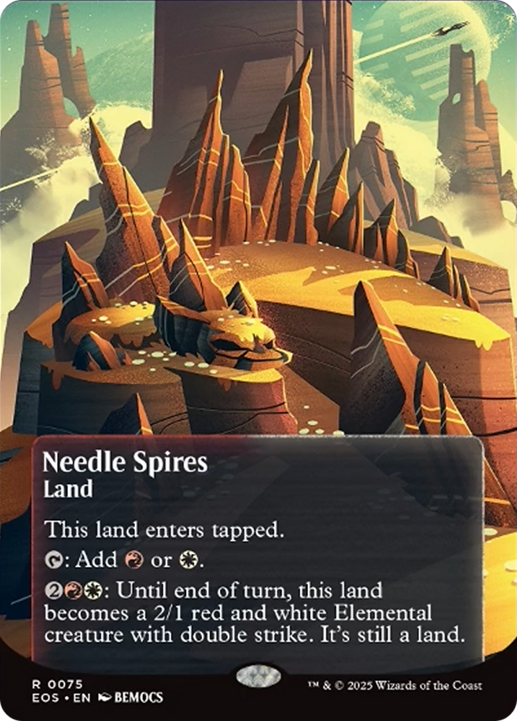 Needle Spires (0075) (Borderless) [Edge of Eternities: Stellar Sights] | Exor Games Truro