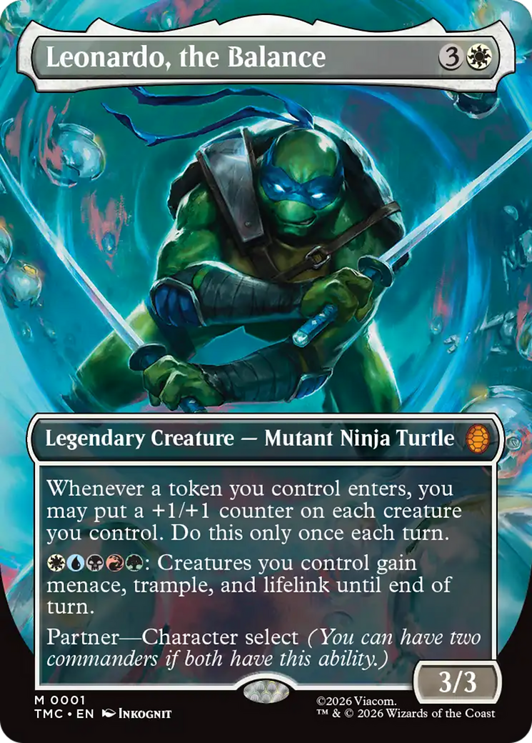 Leonardo, the Balance (Borderless) [Teenage Mutant Ninja Turtles Commander] | Exor Games Truro