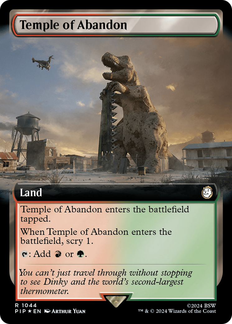 Temple of Abandon (Extended Art) (Surge Foil) [Fallout] | Exor Games Truro