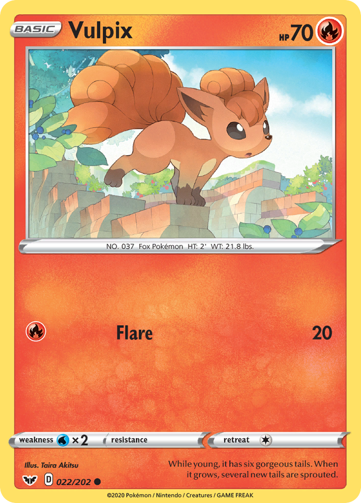 Vulpix (022/202) [Sword & Shield: Base Set] | Exor Games Truro