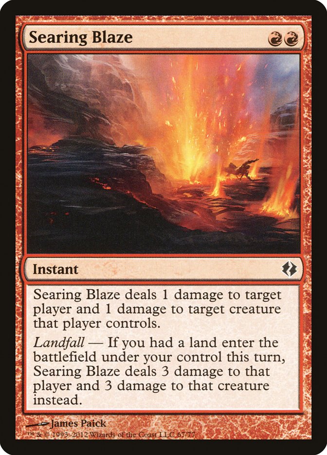 Searing Blaze [Duel Decks: Venser vs. Koth] | Exor Games Truro