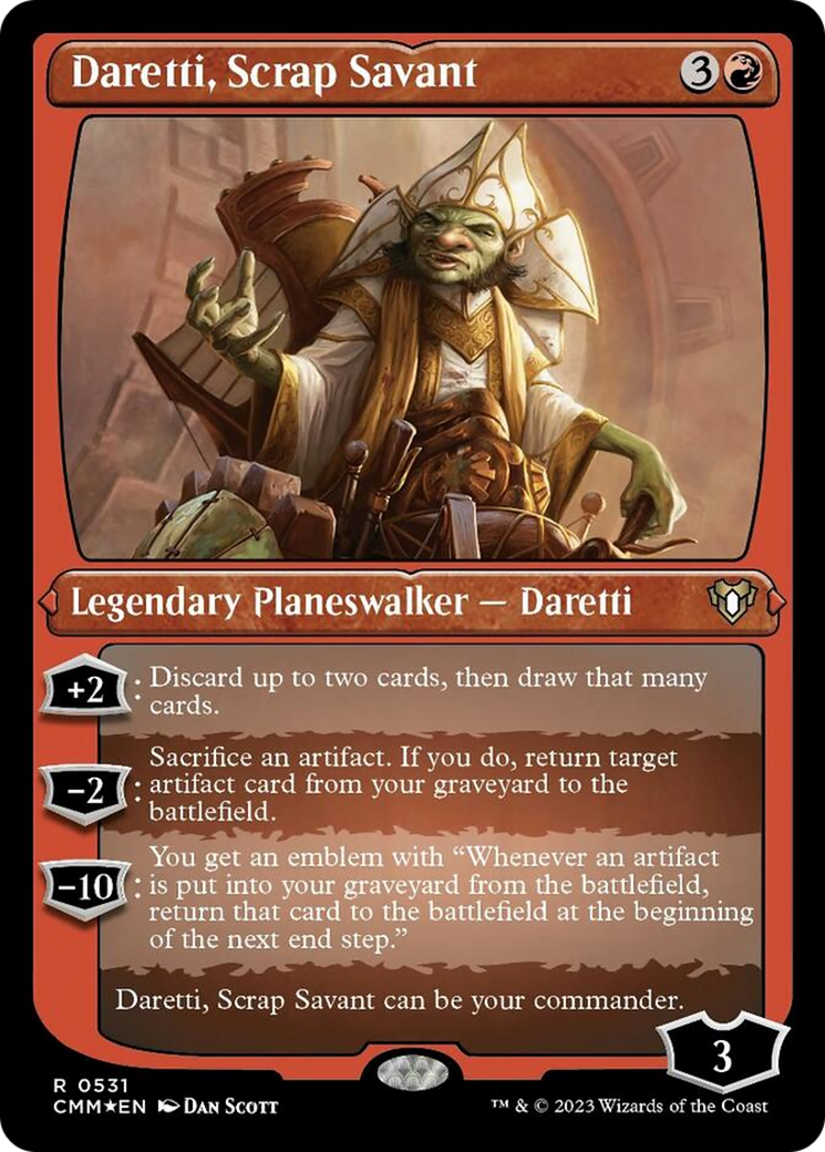 Daretti, Scrap Savant (Foil Etched) [Commander Masters] | Exor Games Truro