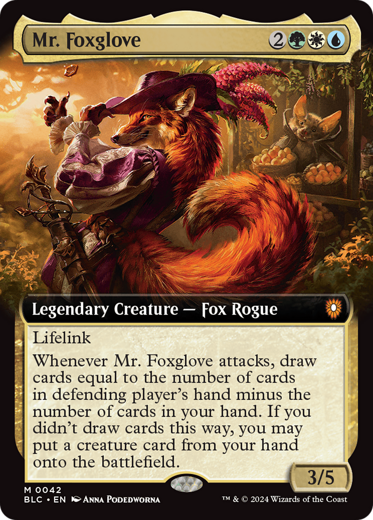 Mr. Foxglove (Extended Art) [Bloomburrow Commander] | Exor Games Truro