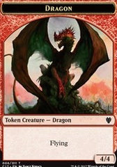 Dragon (006) // Gold Double-Sided Token [Commander 2017 Tokens] | Exor Games Truro