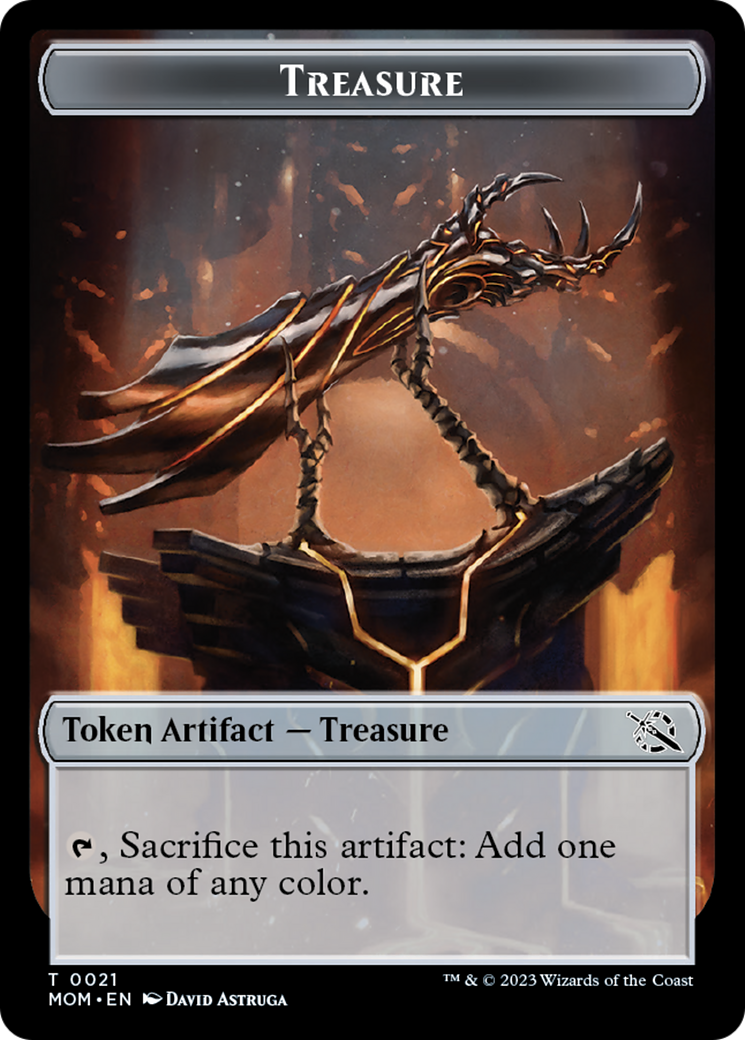 Treasure (21) // Phyrexian Saproling Double-Sided Token [March of the Machine Tokens] | Exor Games Truro