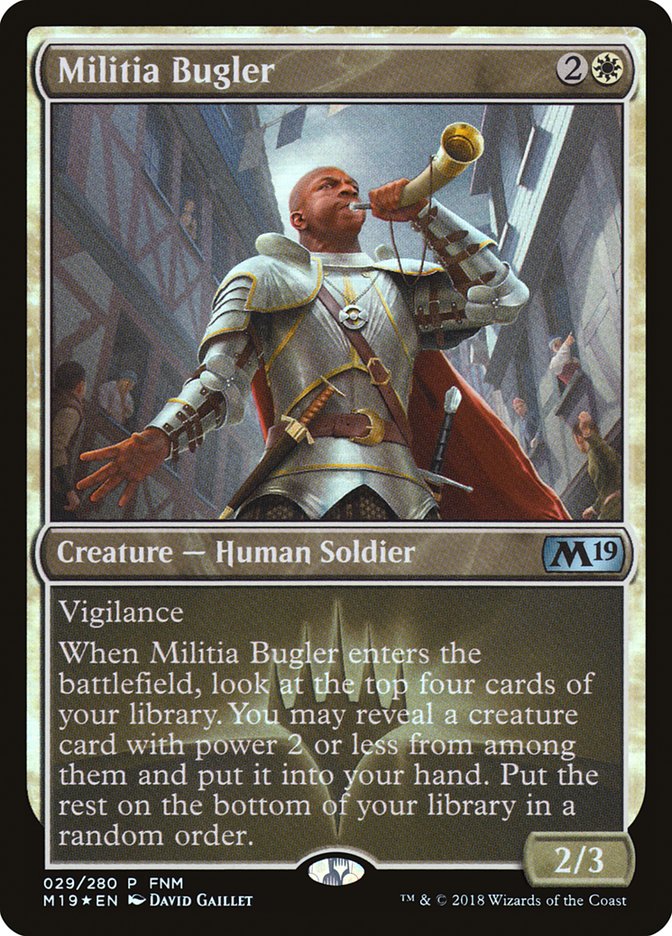 Militia Bugler (FNM) [Core Set 2019 Promos] | Exor Games Truro