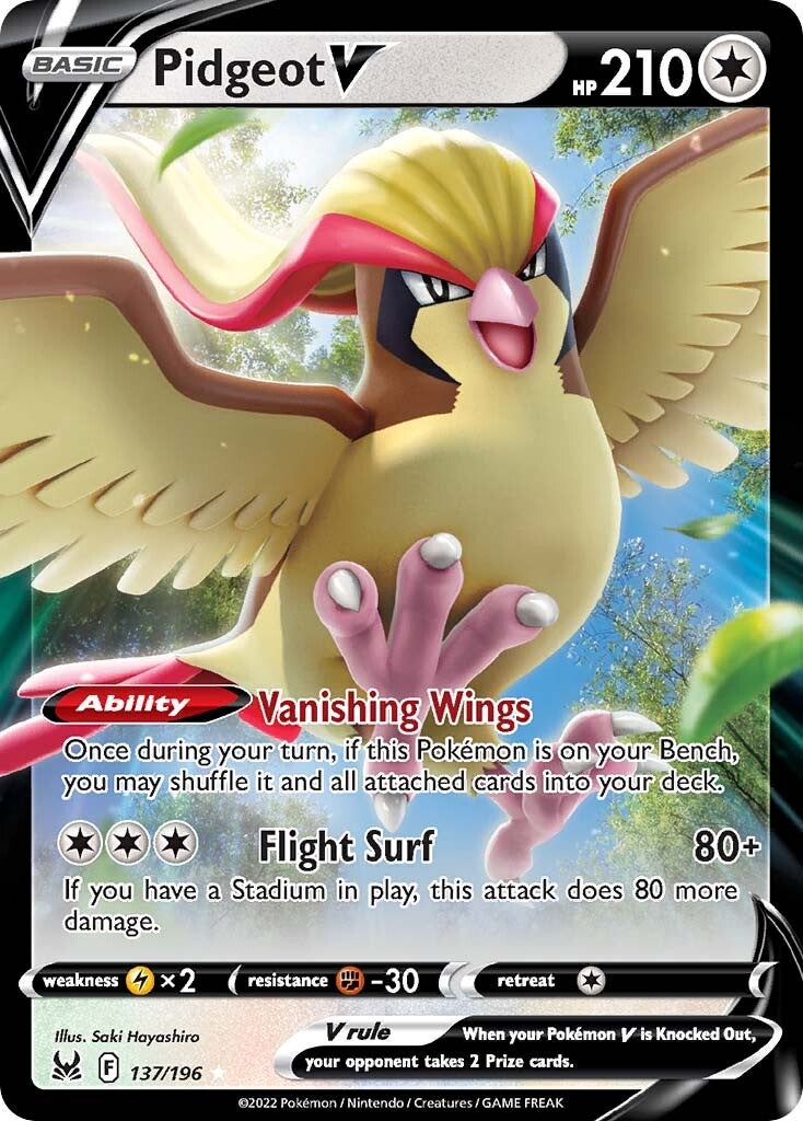 Pidgeot V (137/196) [Sword & Shield: Lost Origin] | Exor Games Truro