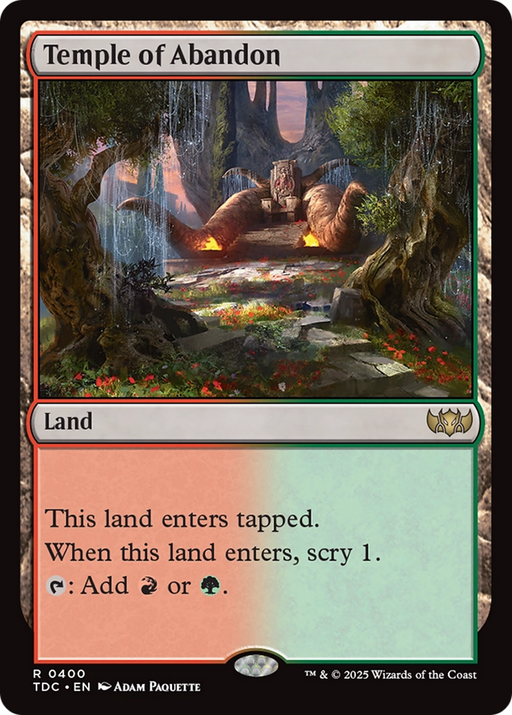 Temple of Abandon [Tarkir: Dragonstorm Commander] | Exor Games Truro
