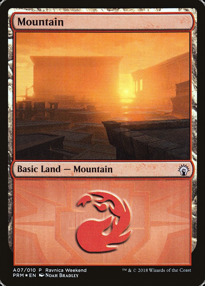 Mountain (A07) [Ravnica Allegiance Ravnica Weekend] | Exor Games Truro