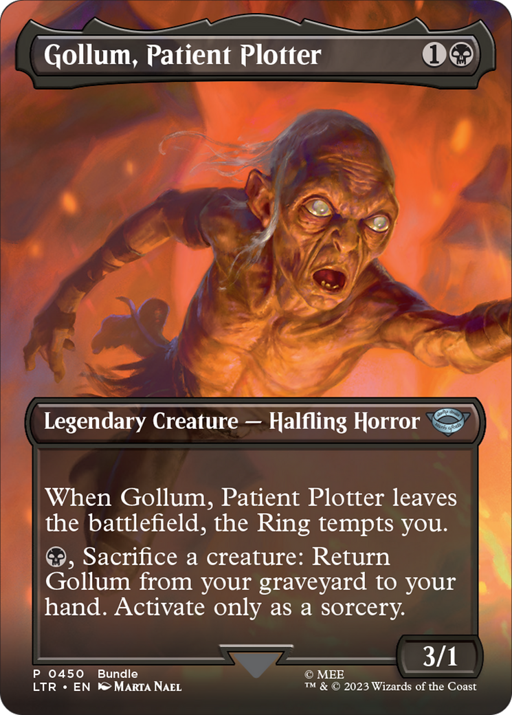 Gollum, Patient Plotter (Borderless Alternate Art) [The Lord of the Rings: Tales of Middle-Earth] | Exor Games Truro