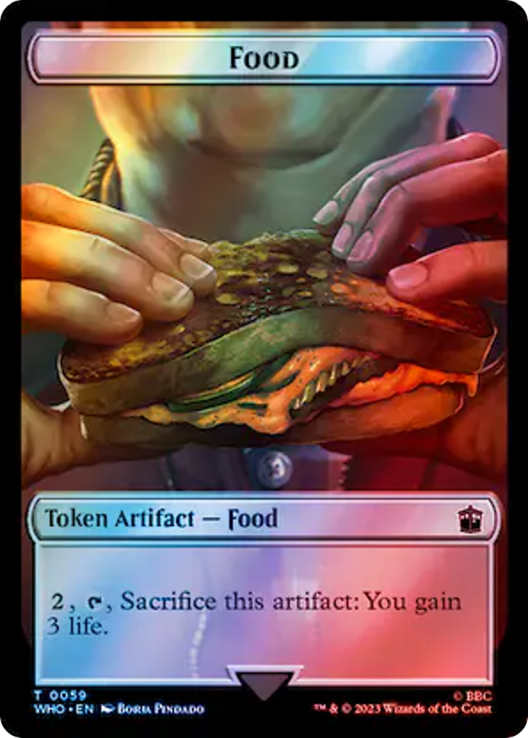 Alien Rhino // Food (0059) Double-Sided Token (Surge Foil) [Doctor Who Tokens] | Exor Games Truro