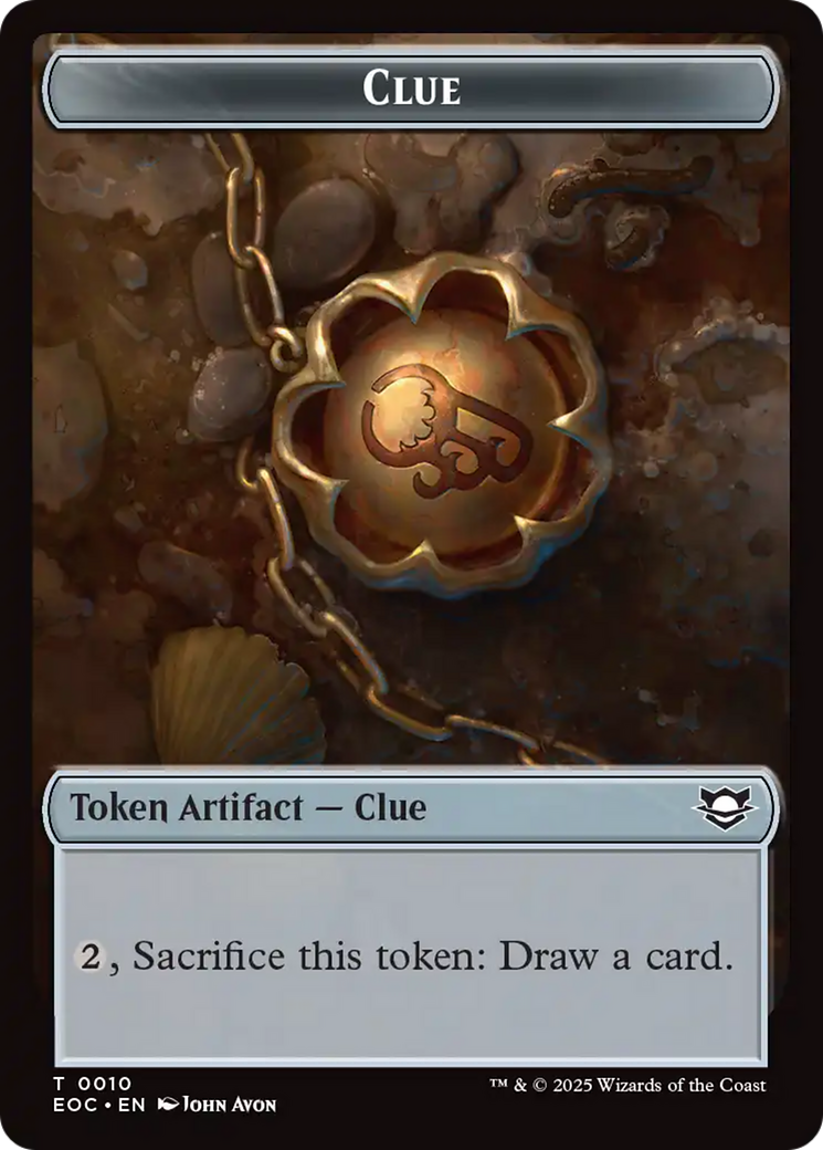 Clue // Beast (0005) Double-Sided Token [Edge of Eternities Commander Tokens] | Exor Games Truro